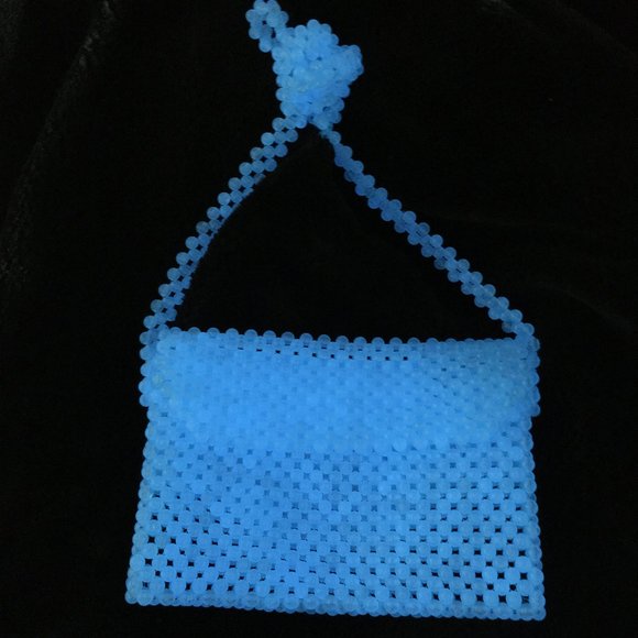 Glow in the dark beaded bag ! - Picture 1 of 10